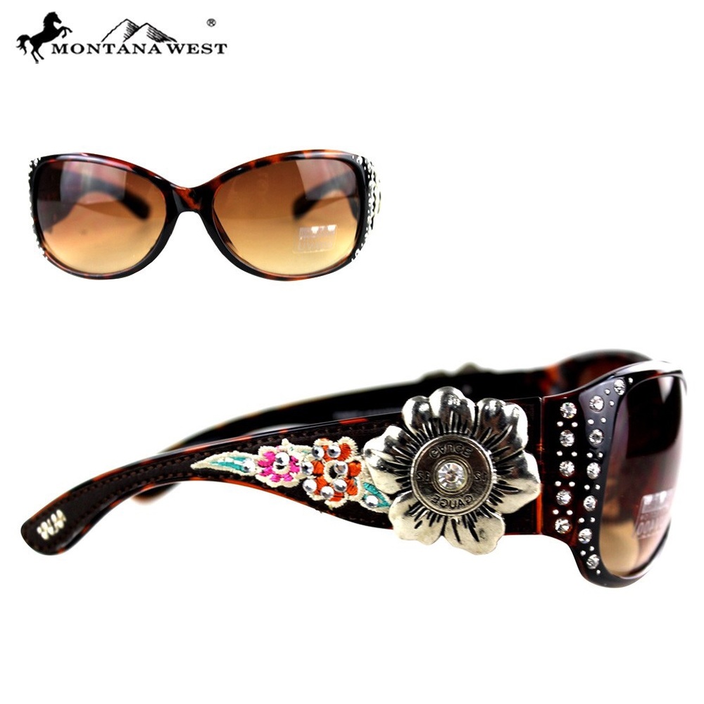 SOLD Montana West Flower Sunglasses in Leopard.